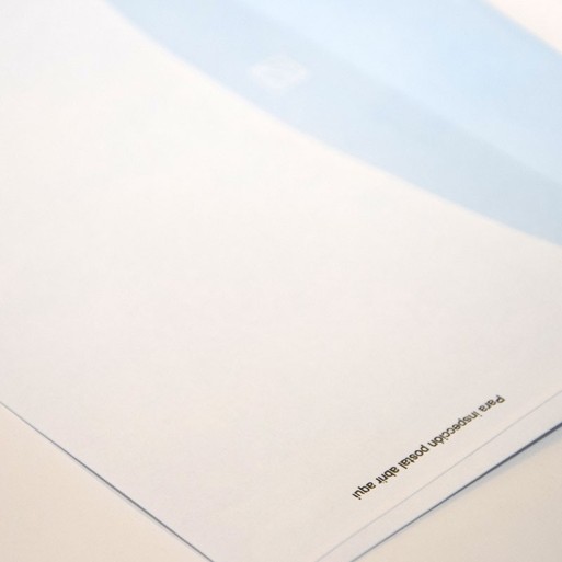 Sobre ·120x235 ·ARPON ·engomado ·blanco ·80 gms ·inspección postal 