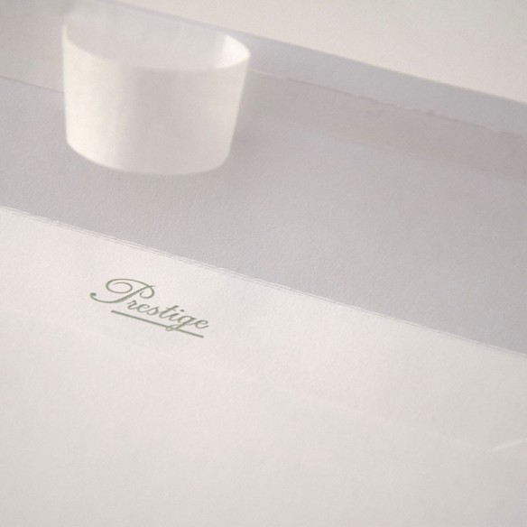 Sobre 165x165 Prestige tira silicona blanco registro 135 gms