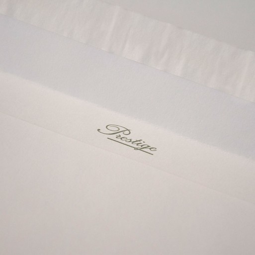 Sobre 265x265 Prestige tira silicona blanco registro 135 gms