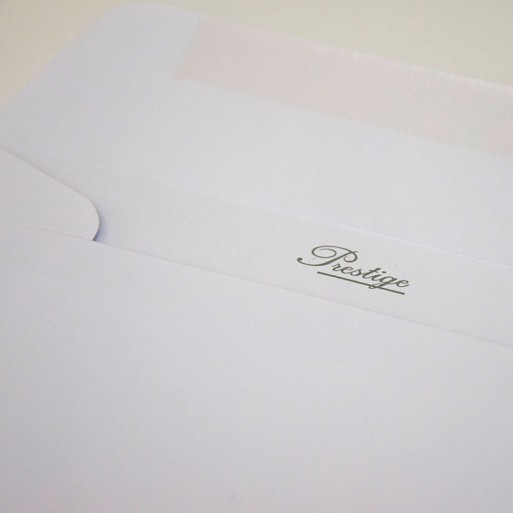 Sobre 165x165 Prestige engomado blanco registro 120 gms