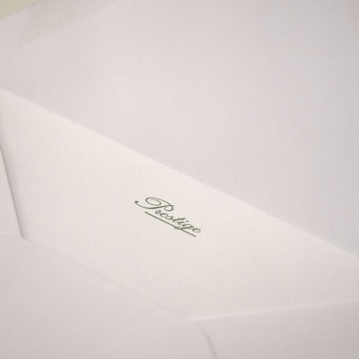 Sobre 120x176 Prestige engomado blanco registro 135 gms