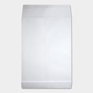 Bolsa 229x324 tira silicona blanco 120 gms fuelle 30 mm