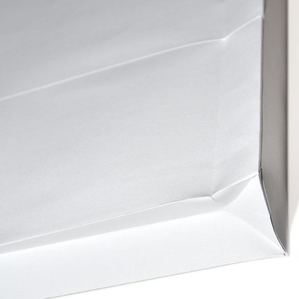 Bolsa 250x353 tira silicona blanco 120 gms fuelle 40 mm