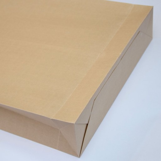 Bolsa 280x365 tira silicona kraft armado 130 gms fuelle 70 mm