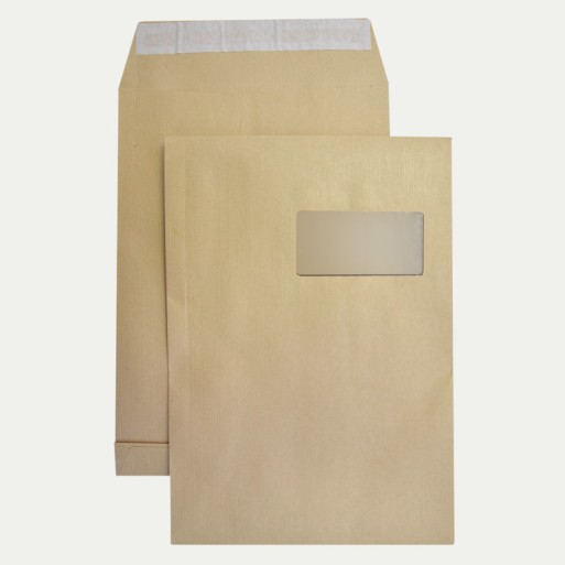 Bolsa 229x324 tira silicona kraft 120 gms fuelle 30 mm ventana derecha 50x100 pos v. 25-214