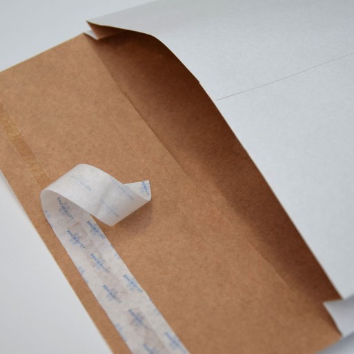 Bolsa 260x330 Double Kraft tira silicona doble kraft blanco 100 gms fuelle 30 mm