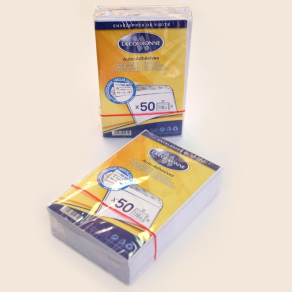 Sobre 90x140  PAQ 50 UDS tira silicona blanco 110 gms