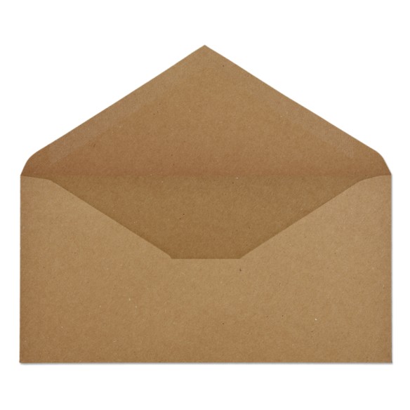 Sobre 115x225 Gama EVENTOS engomado kraft natural 125 gms