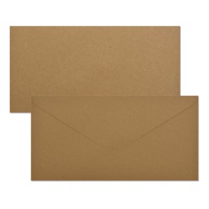Sobre 115x225 Gama EVENTOS engomado kraft natural 125 gms 2