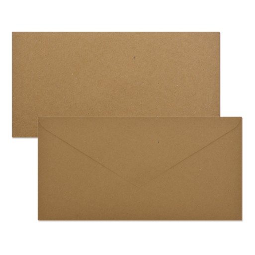 Sobre 115x225 Gama EVENTOS engomado kraft natural 125 gms