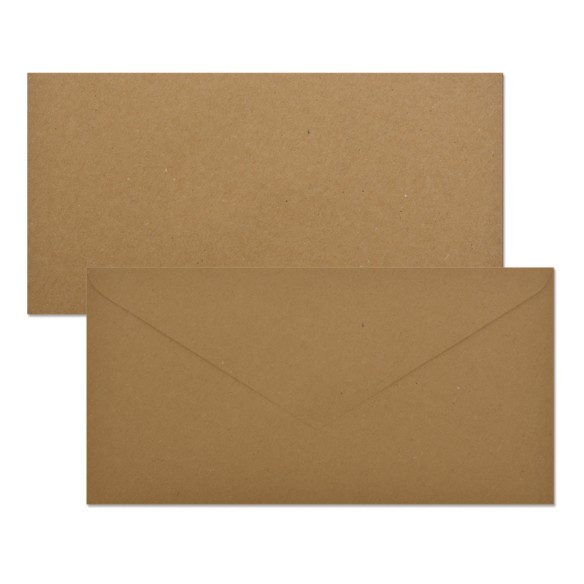 Sobre 115x225 Gama EVENTOS engomado kraft natural 125 gms