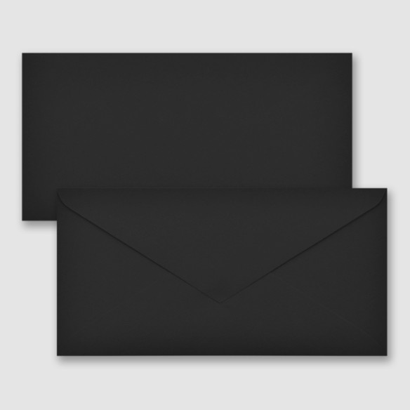 Sobre 115x225 Gama EVENTOS engomado negro premium 140 gms