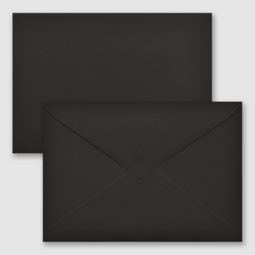Sobre 162x229 Gama EVENTOS engomado negro premium 140 gms