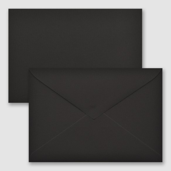 Sobre 162x229 Gama EVENTOS engomado negro premium 140 gms