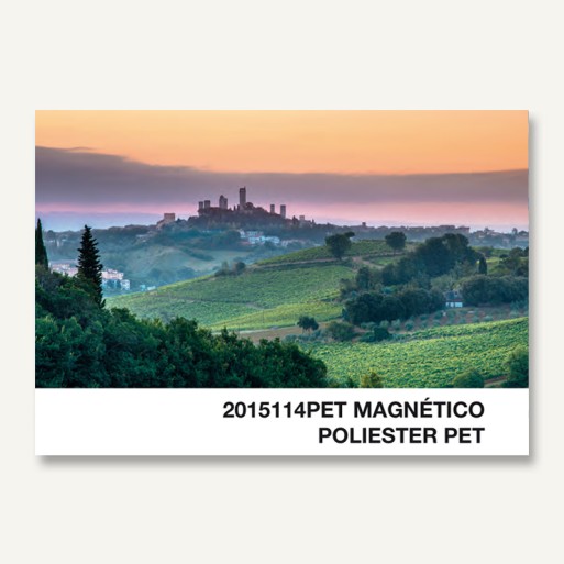 Magnético poliester pet blanco laminado blanco Imán 32x46 300 µm