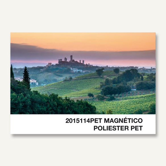 Magnético poliester pet blanco laminado blanco Imán 32x46 300 µm