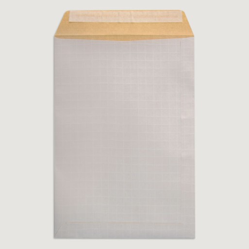 Bolsa 229x324 tira silicona kraft armado blanco 130 gms