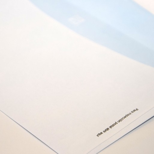 Sobre 120x235 ARPON engomado blanco 80 gms ventana derecha 45x100 pos v. 20-20  inspección postal