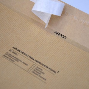Bolsa 162x229 ARPON tira silicona kraft 80 gms inspección postal 2