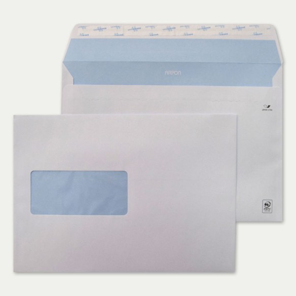 Sobre 162x229 ARPON tira silicona blanco 90 gms ventana izquierda 45x100 pos v. 20-60 Sobre 162x229 ARPON tira silicona blanco 90 gms ventana izquierda 45x100 pos v. 20-60