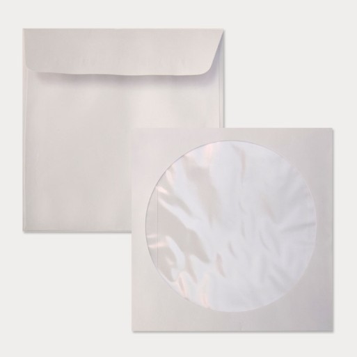 Bolsa 125x125  CD tira silicona blanco 90 gms ventana redonda