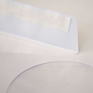 Bolsa 125x125  CD tira silicona blanco 90 gms ventana redonda 2