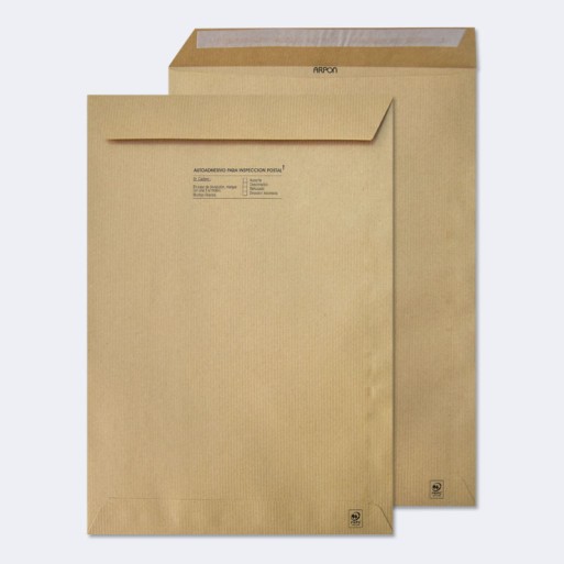 Bolsa 229x324 ARPON tira silicona kraft 90 gms inspección postal