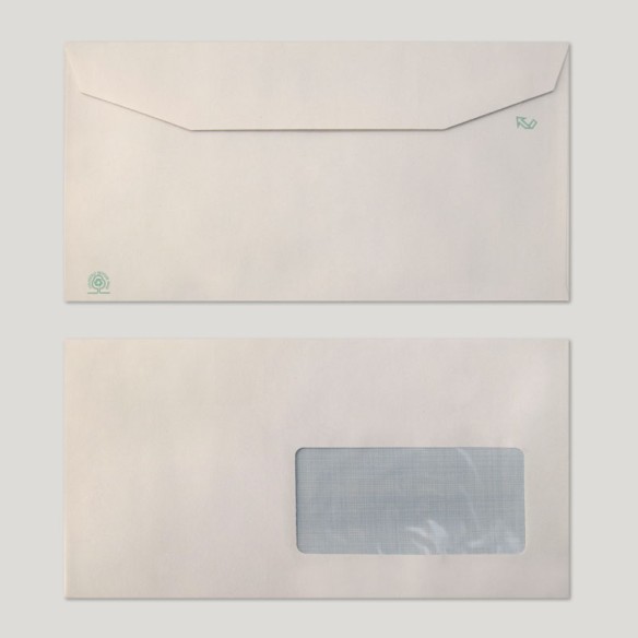 Sobre 115x225 Reciclado engomado reciclado 100 % 90 gms ventana derecha 45x100 pos v. 20-20