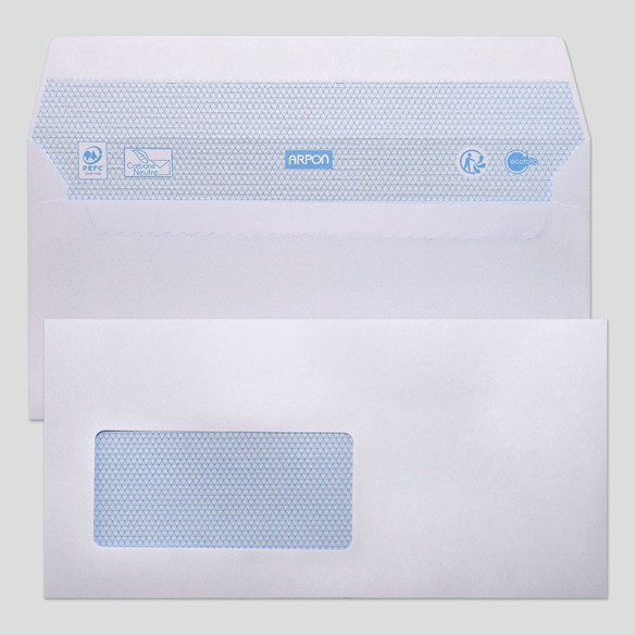 Sobre 115x225 Digital tira silicona blanco 90 gms ventana izda digital 45x100 pos v. 20-20   Sobre 115x225 Digital tira silicona blanco 90 gms ventana izda digital 45x100 pos v. 20-20