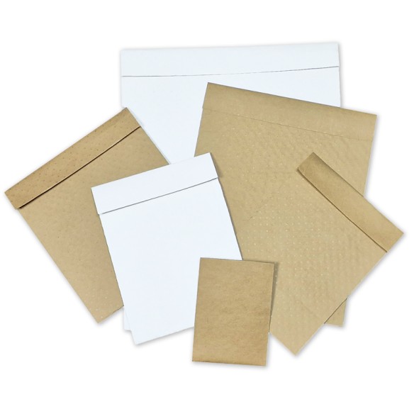 Bolsa 240x340 100 % Papel tira silicona acolchado kraft bicapa: kraft marron 100 gms-interior acolchado burbuja 100gms 100 gms