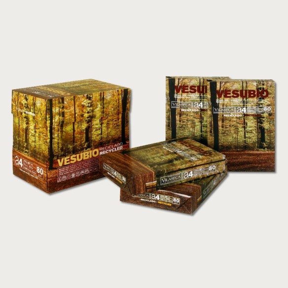 Reciclado 100% DIN A4 21x29.7 Vesubio 80 gms 