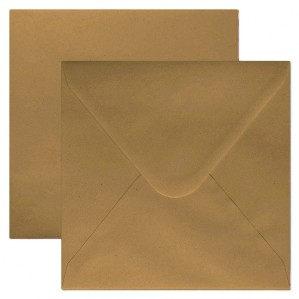 Sobre 170x170 Gama EVENTOS engomado kraft natural 125 gms 