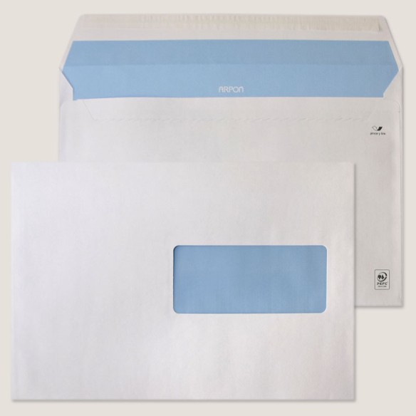 Sobre 162x229 ARPON tira silicona blanco 90 gms ventana derecha 45x100 pos v. 20-60  