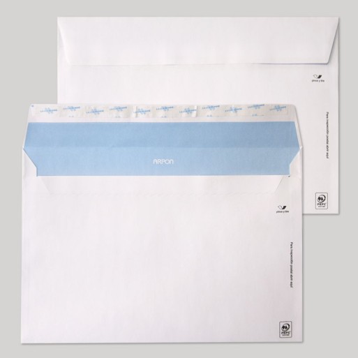 Sobre 162x229 ARPON tira silicona blanco 90 gms inspección postal 